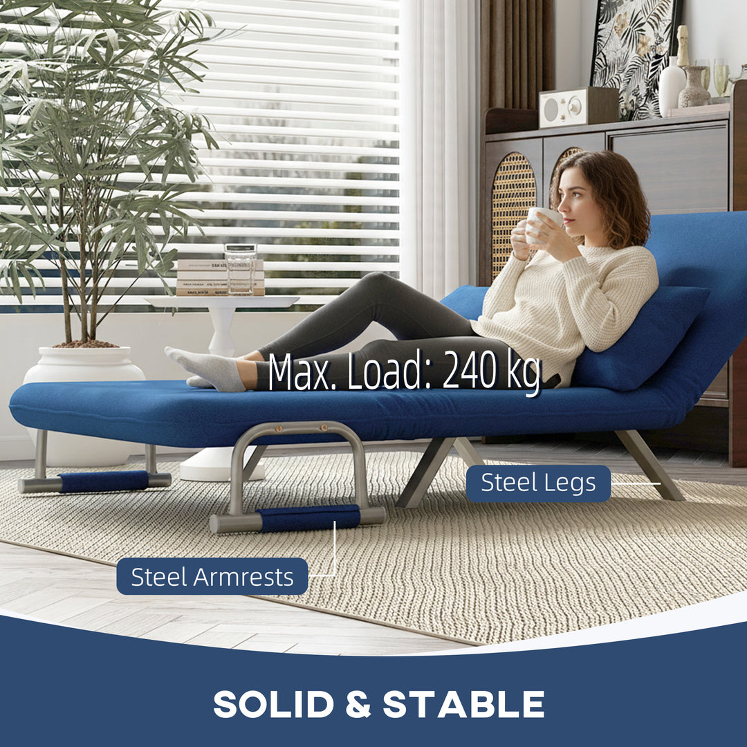 MCL Two-Seater Click-Clack Sofa Bed - Dark Blue