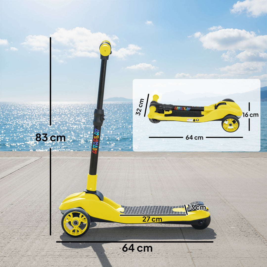 Three-Wheel Foldable Electric Scooter for Kids Aged 6-10 Years