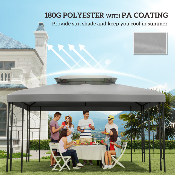 Gazebo Roof Replacement, for 3 x 4m Frames - Light Grey