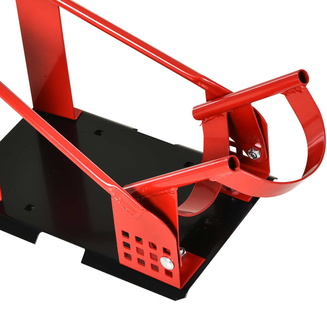 Motorcycle Wheel Chock 8-15.5 cm Metal Motorbike Holder Pre-Drilled Holes For Truck And Trailer