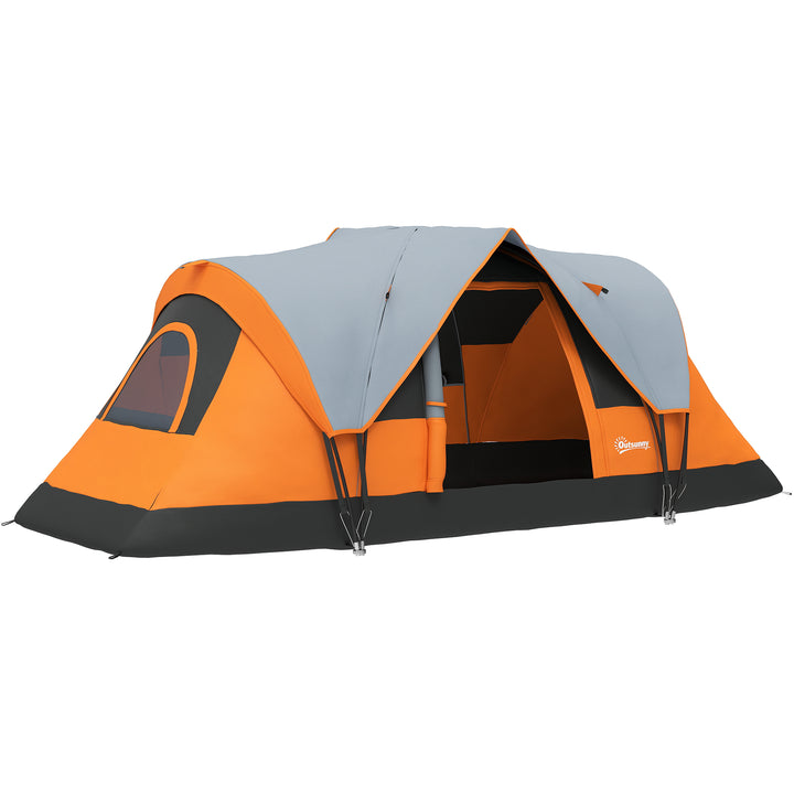 5-6 Man Dome Camping Tent - Orange