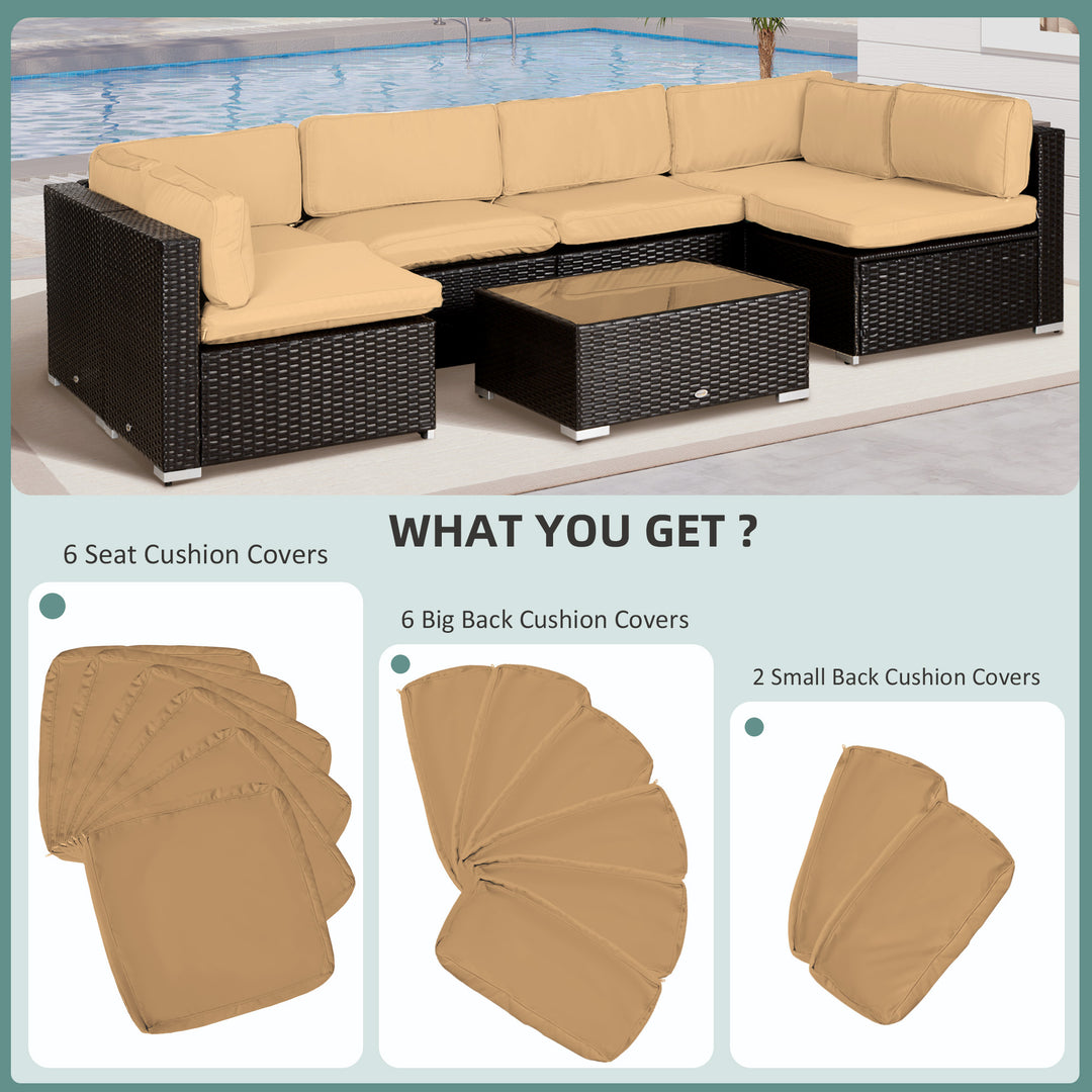 14 Pcs Outdoor Cushion Set - Beige