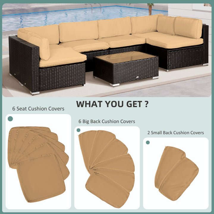 14 Pcs Outdoor Cushion Set - Beige