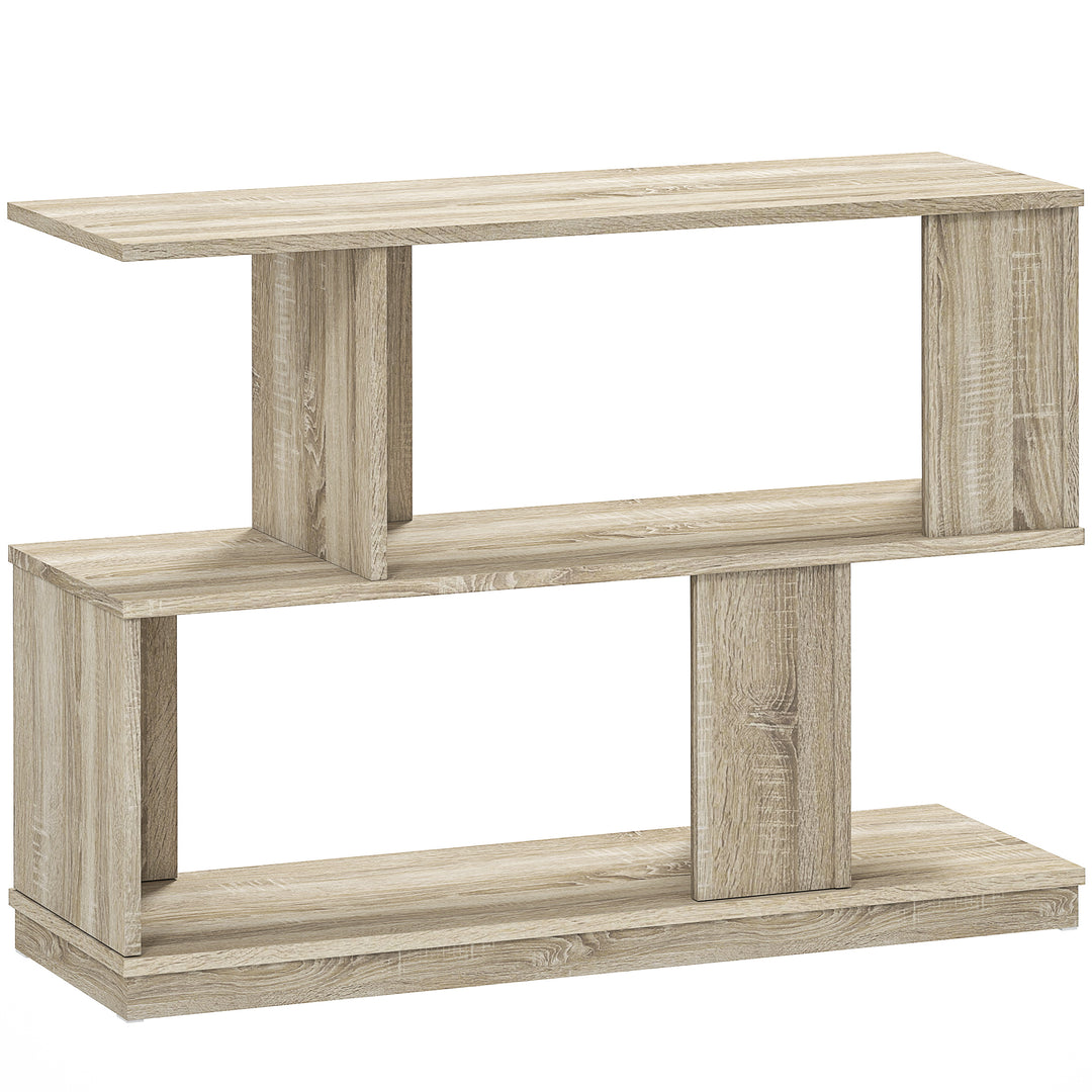S-Shaped Side Table - Natural Wood Finish