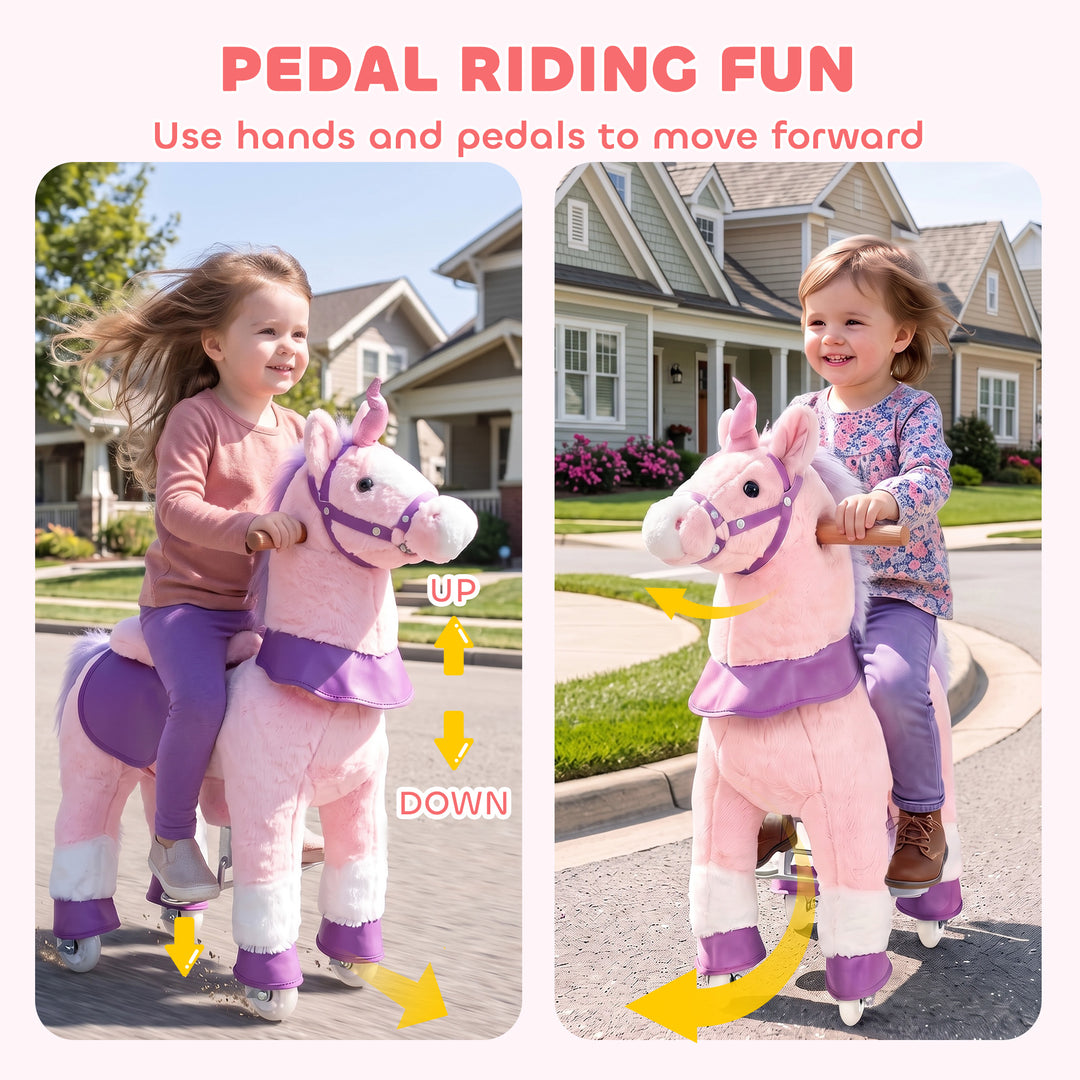 Ride on Horse Pedal Ride On Walking Horse Toy Rotatable Head Neighing - view 5