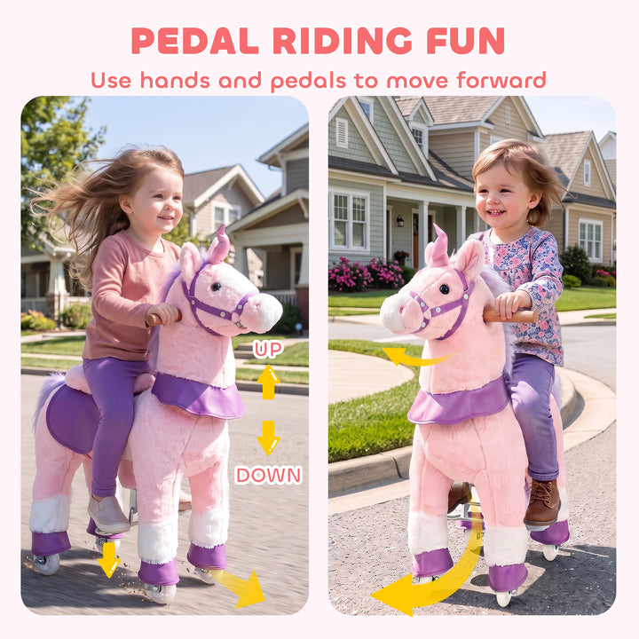 Ride on Horse Pedal Ride On Walking Horse Toy Rotatable Head Neighing - view 5