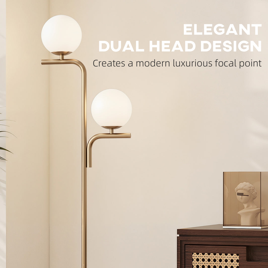 LED Floor Lamp, Modern Standing Lamp with 3 Colour Temperatures, Globe