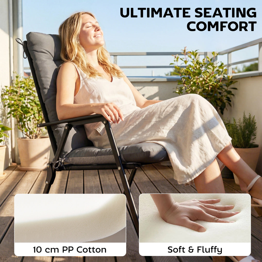 Patio Chair Cushions Set of 4, Waterproof Non-Slip Lounge Chair Cushio