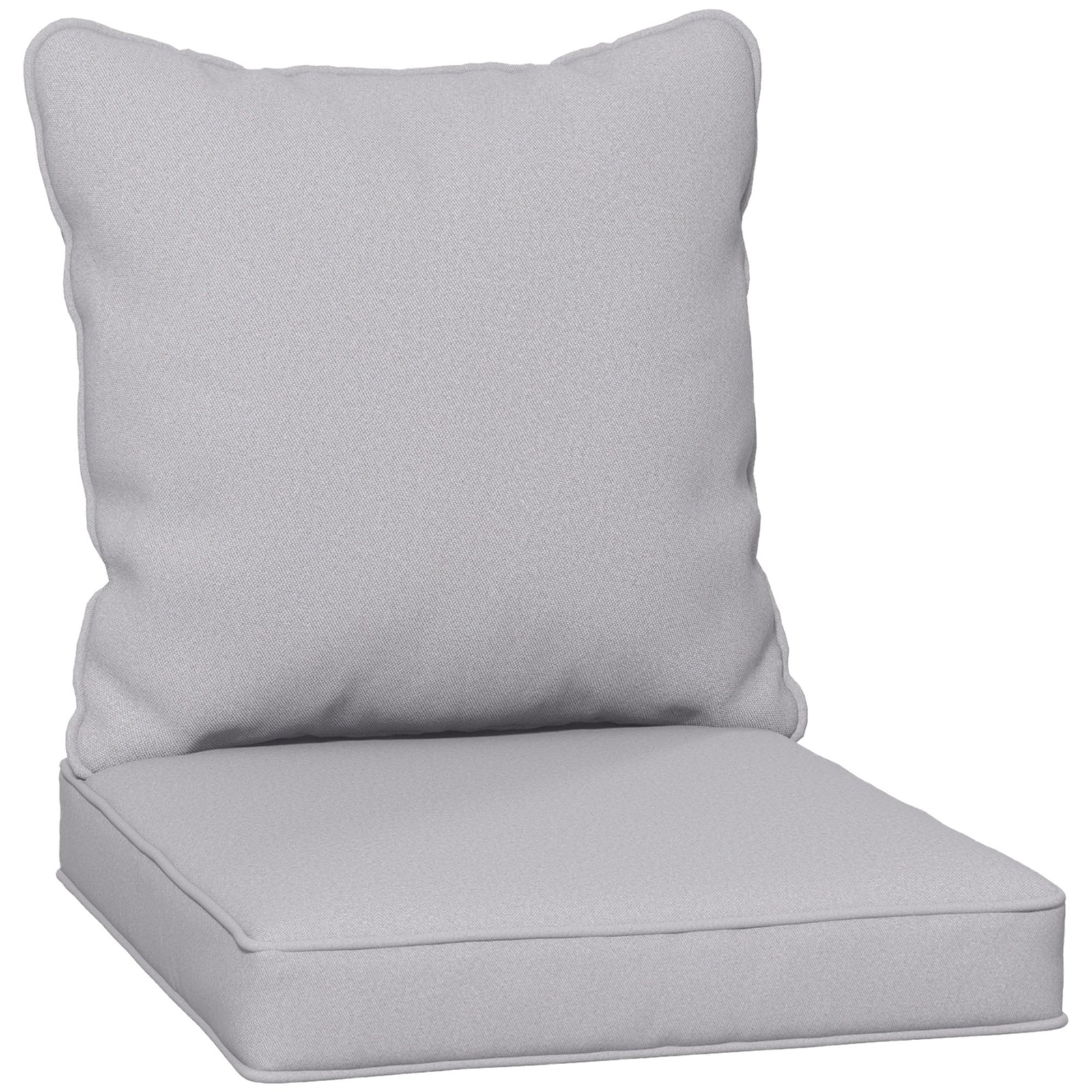 Seat and Back Padded Cushion Set, CUSHION ONLY - Light Grey