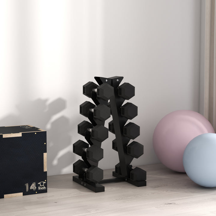 2x5kg Rubber Dumbbell Sports Hex Weights Sets Gym Fitness Lifting Home