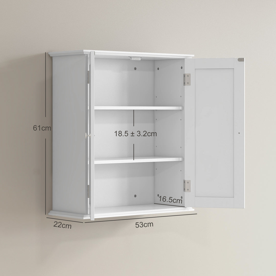Bathroom Wall Cabinet, 3-Tier Wall-Mounted Bathroom Storage Cabinet wi