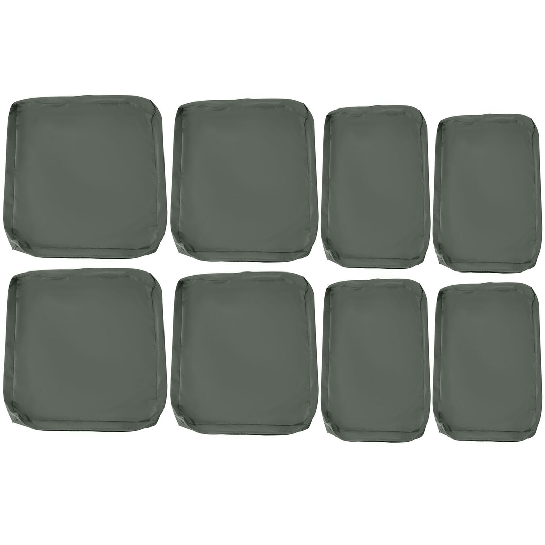 Replacement Cushion Cover Garden Rattan Patio Furniture Seat Cover Polyester Outdoor Deep Grey- No Cushion Included