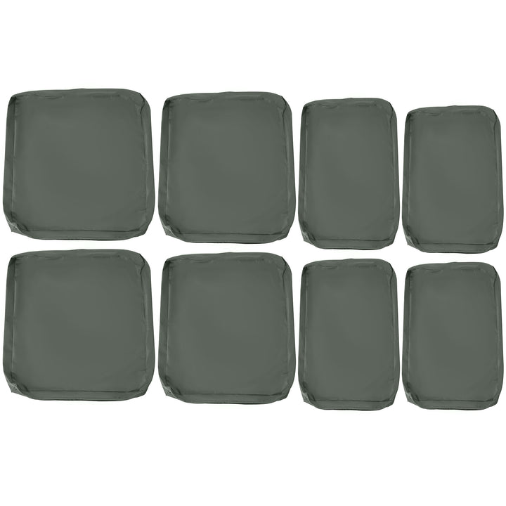 Replacement Cushion Cover Garden Rattan Patio Furniture Seat Cover Polyester Outdoor Deep Grey- No Cushion Included