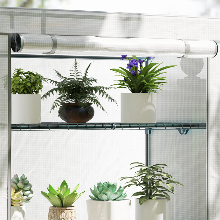 Four-Tier Mini Greenhouse - Grey/White