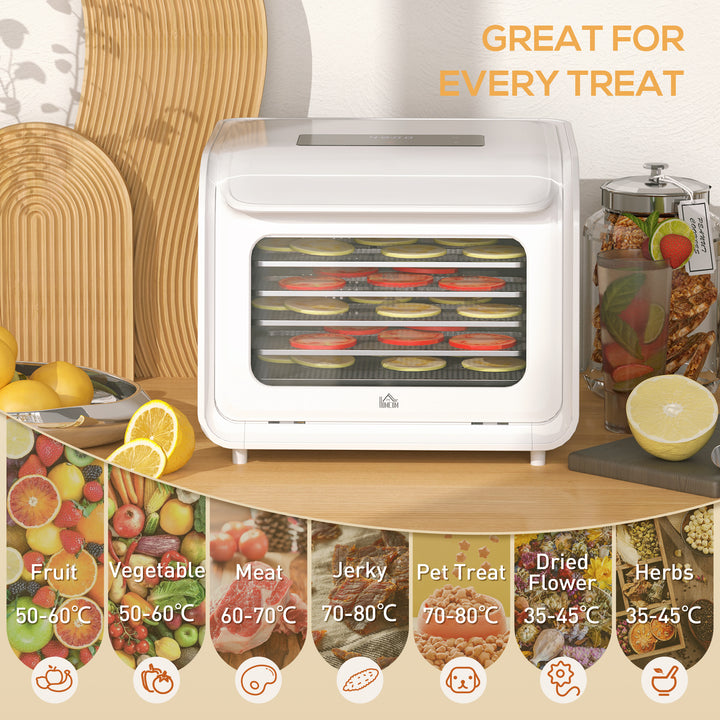 35-70°C Six-Tray Food Dehydrator - White