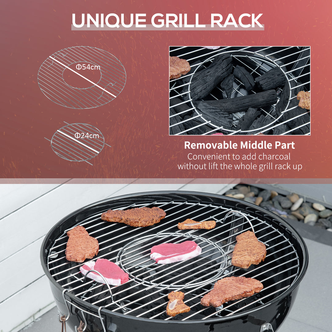 Portable Kettle Charcoal Grill - Black