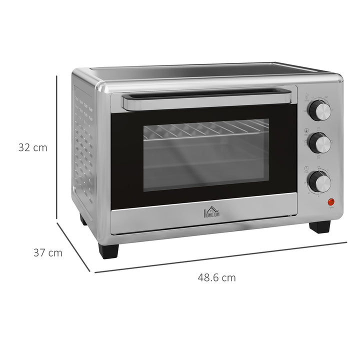 30L 60-230℃ Mini Electric Oven, with Accessories - Silver Tone