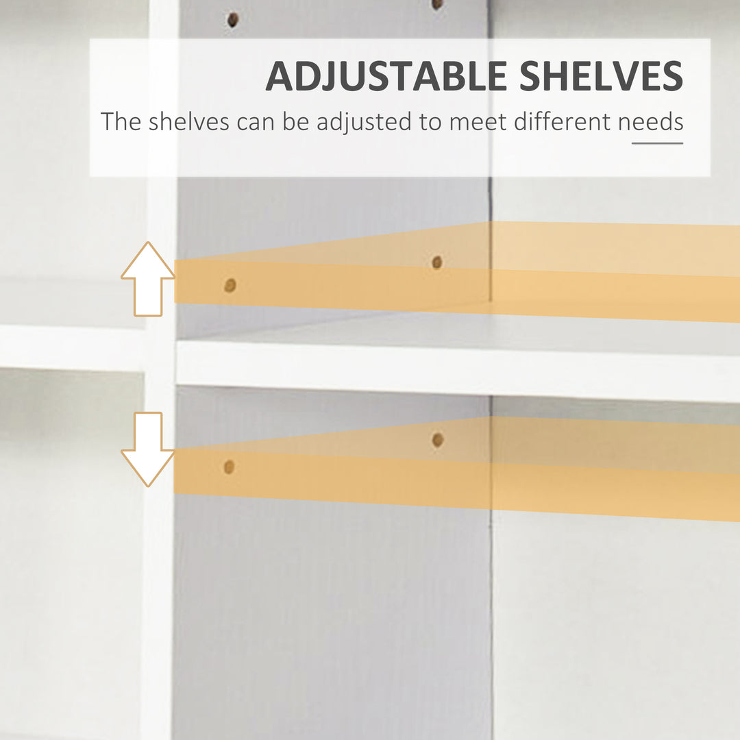 33 Adjustable Compartment Storage Unit - White