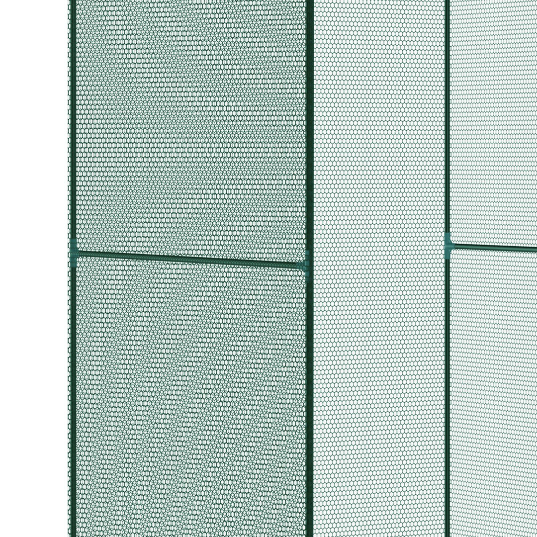 120 x 120cm Compact Plant Cage, with Netting - Green