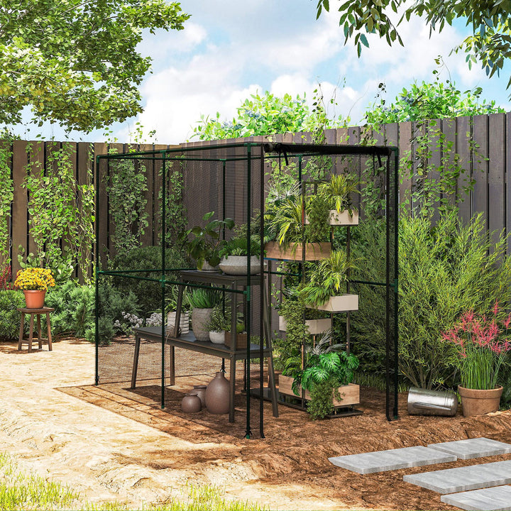 Fruit Cage Bird Netting, Brassica Cage Plant Protection Tent with Zipped Door, Anti Bird, Insects, Small Animals