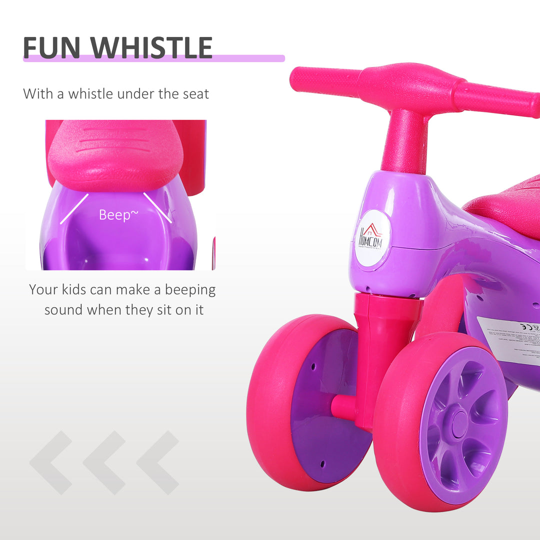 Baby Balance Bike Toddler Training Walker Smooth Rubber Wheels Ride on Toy Storage Bin Gift for Boys Girls Violet Fuchsia