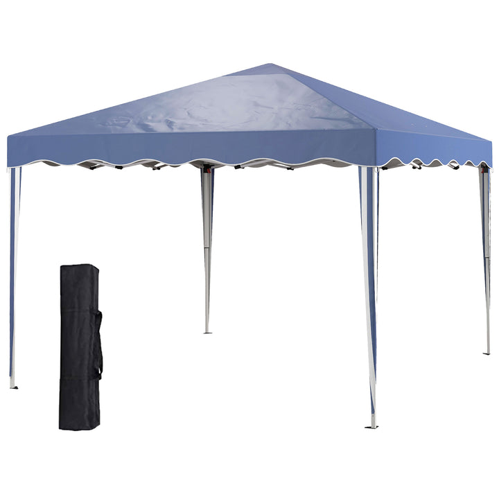 Outsunny Waterproof 3x3m Pop Up Gazebo, Quick Setup Outdoor Party Tent, Waterproof with Carry Bag, Blue | Aosom UK