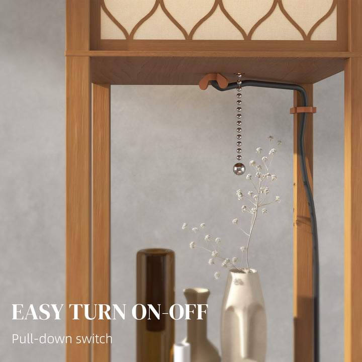 Three-Shelf Standing Lamp - Natural