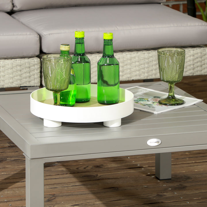 Six-Piece Rattan Garden Sofa Set - Light Grey
