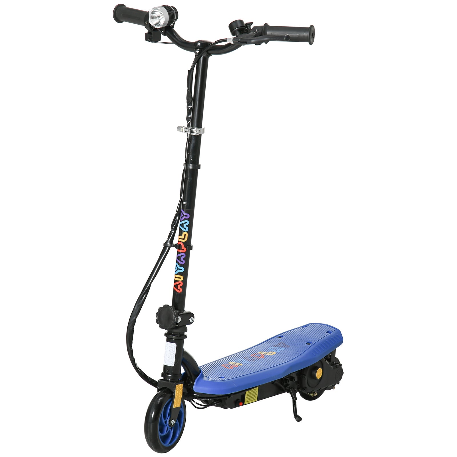 Foldable Electric Scooter, with LED Headlights, for Ages 7-14 Years, Blue