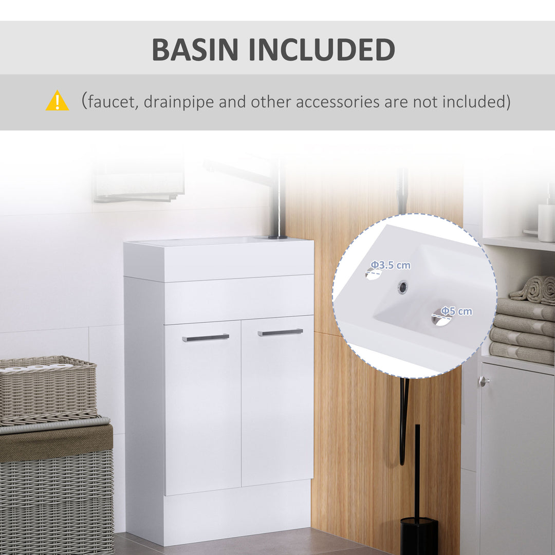 Under Sink Bathroom Vanity Unit Ceramic Basin Sink Cloakroom Storage Cabinet Home Furniture
