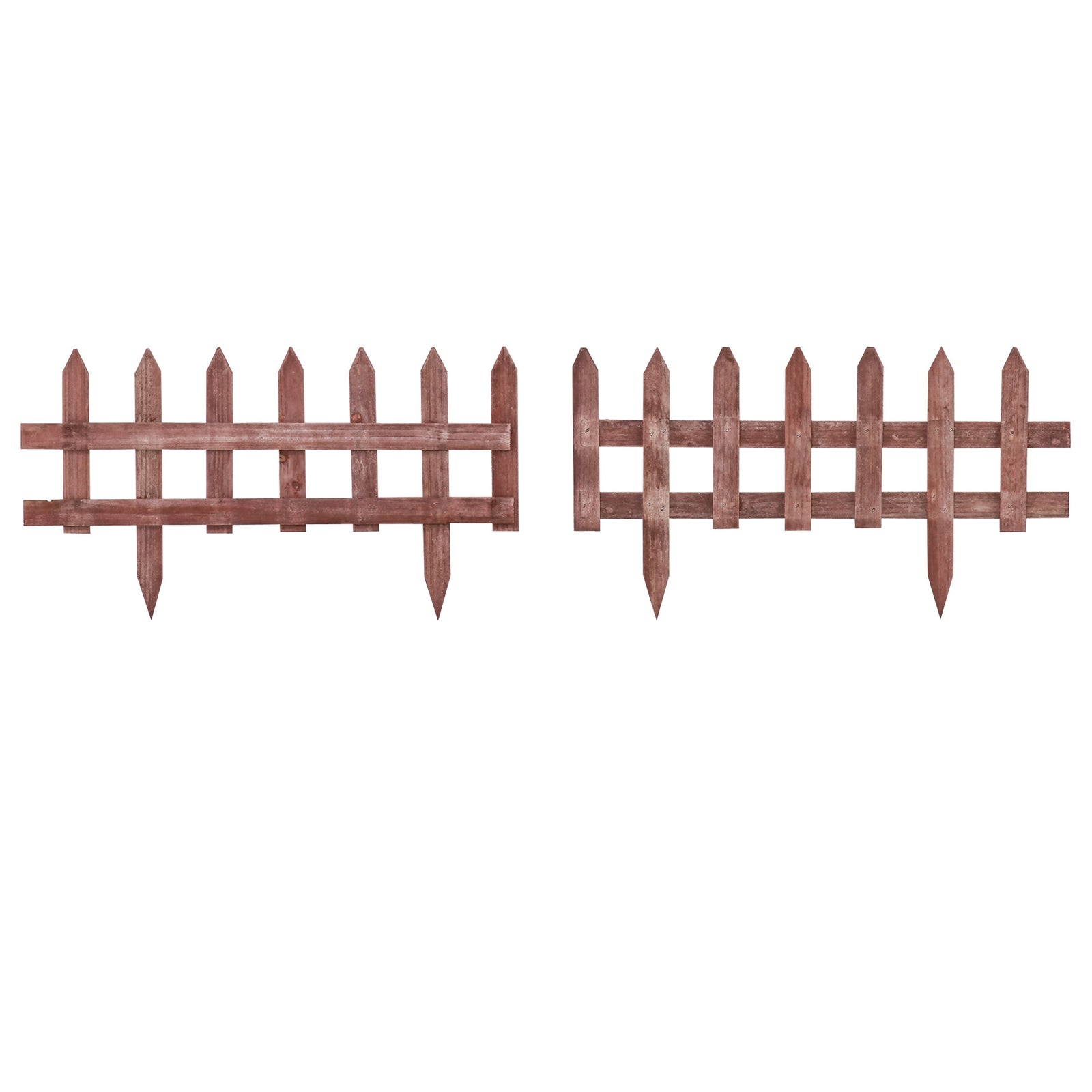 Set of 12 Wooden 60cm Garden Fence Pieces
