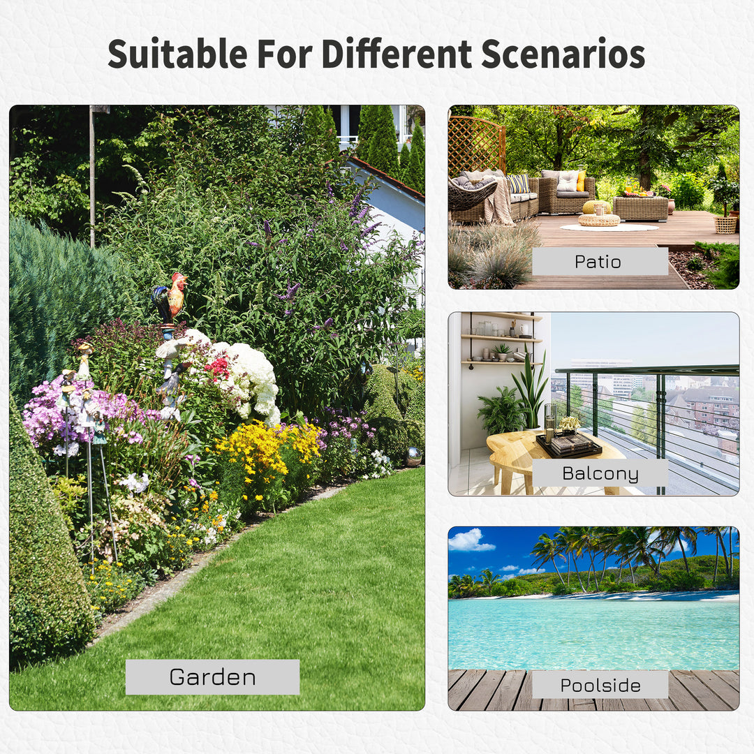 11kg Square Cement Parasol Base Concrete Umbrella Weight Stand Holder Patio Outdoor Garden Black