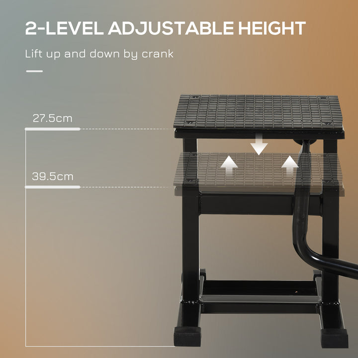 Steel Motorbike Jack Lift, 27.5 / 39.5 H cm - Black