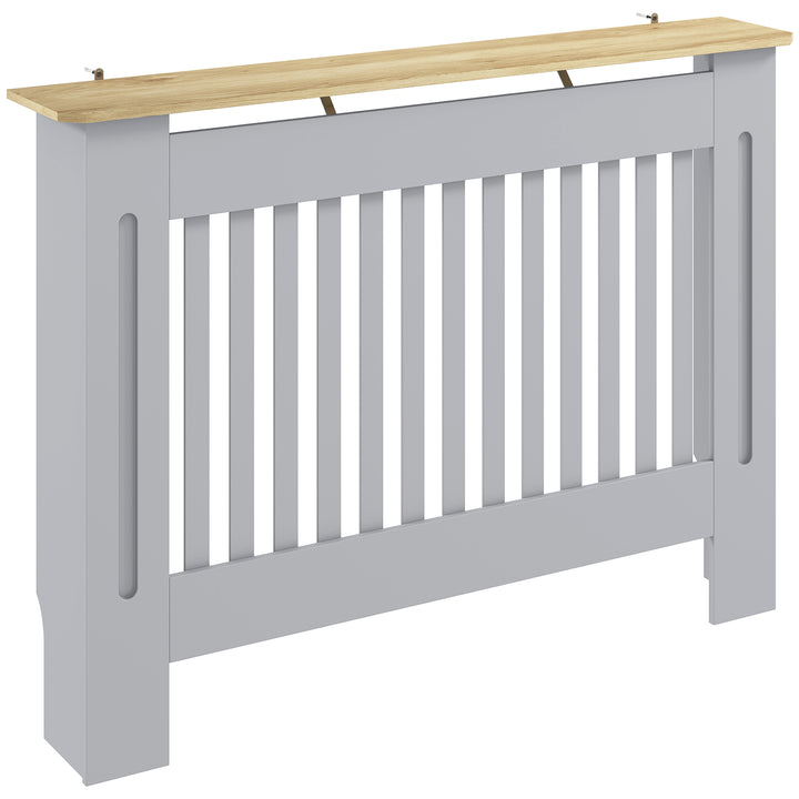 Slatted Radiator Cover, Painted Cabinet with Line Grill Design, 112L ×