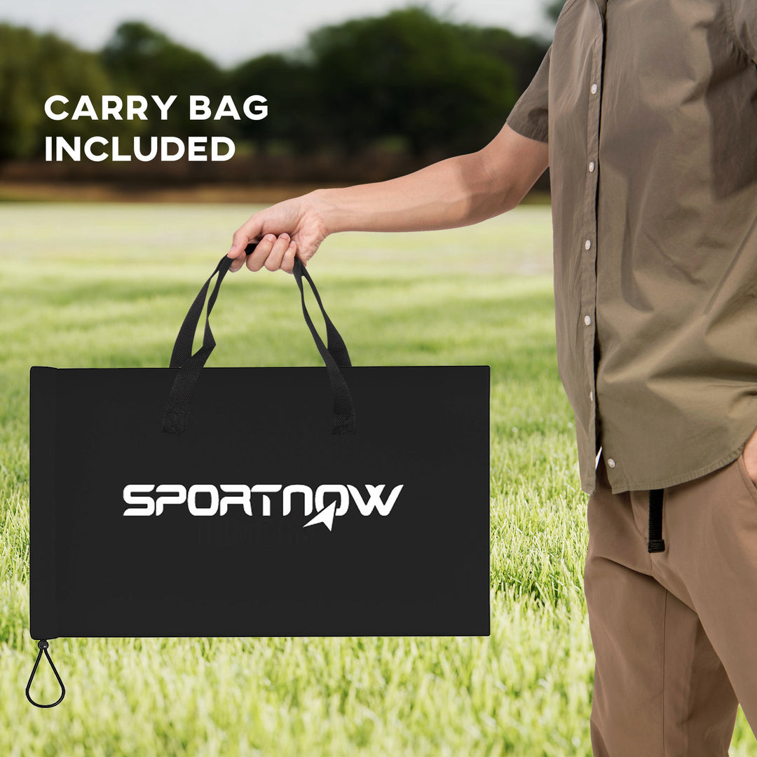 MCL Spike Ball Set, Mini Beach Games Set with Net, 3 Balls and Ball Pump, Portable with Carrying Bag for Outdoor Team Sports, Yellow