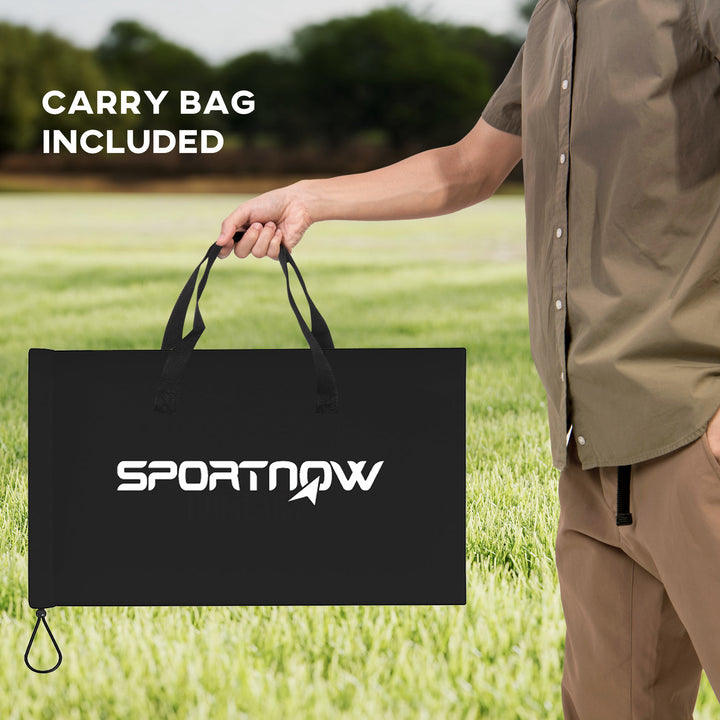 MCL Spike Ball Set, Mini Beach Games Set with Net, 3 Balls and Ball Pump, Portable with Carrying Bag for Outdoor Team Sports, Yellow