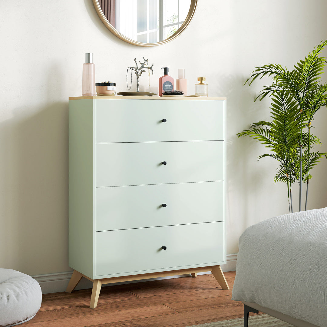 4 Drawer Storage Cabinet, Chest of Drawers for Bedroom Living Room, Li