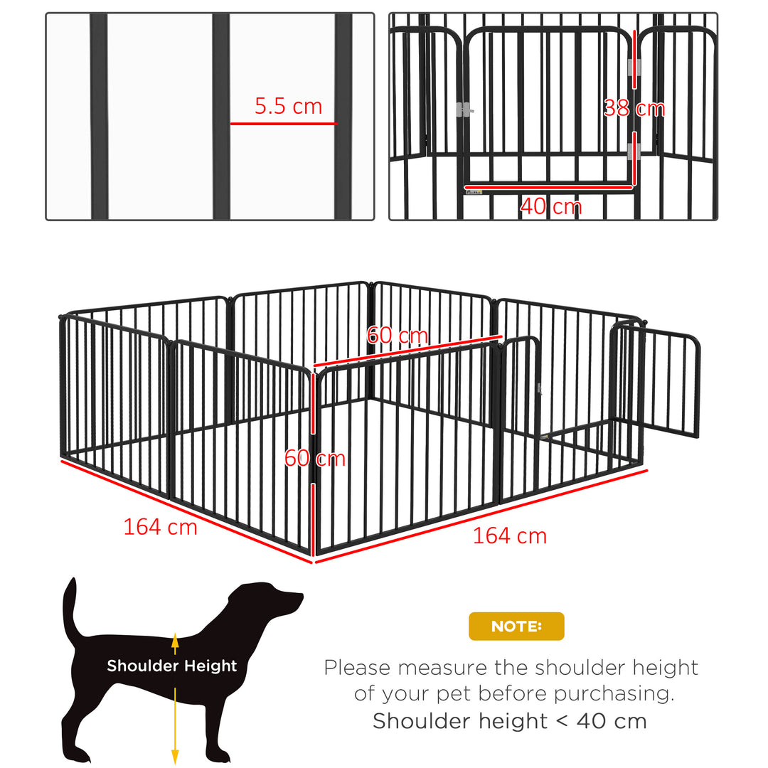 60cm 8 Panels Heavy Duty Dog Pen, Pet Playpen for Indoors, Outdoors, Small Dogs