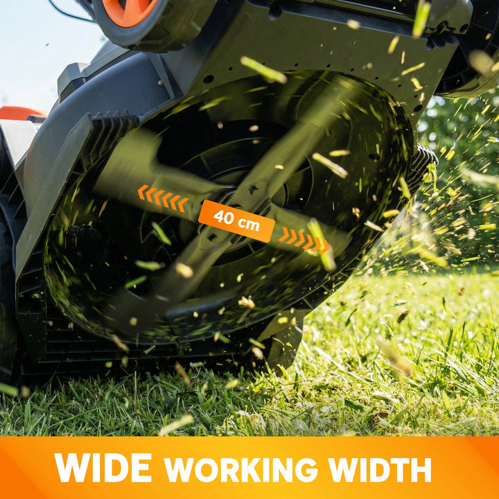 1800W Electric Lawnmower with 40cm Cutting Width, Mulching Feature, 50