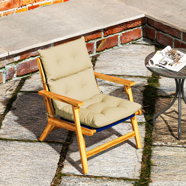 115 x 56cm Rocking Chair Padded Seat Cushion - Beige