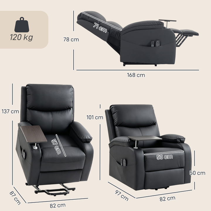 Riser Recliner Chair with Massage and Heat, Electric Lift Recliner - view 3