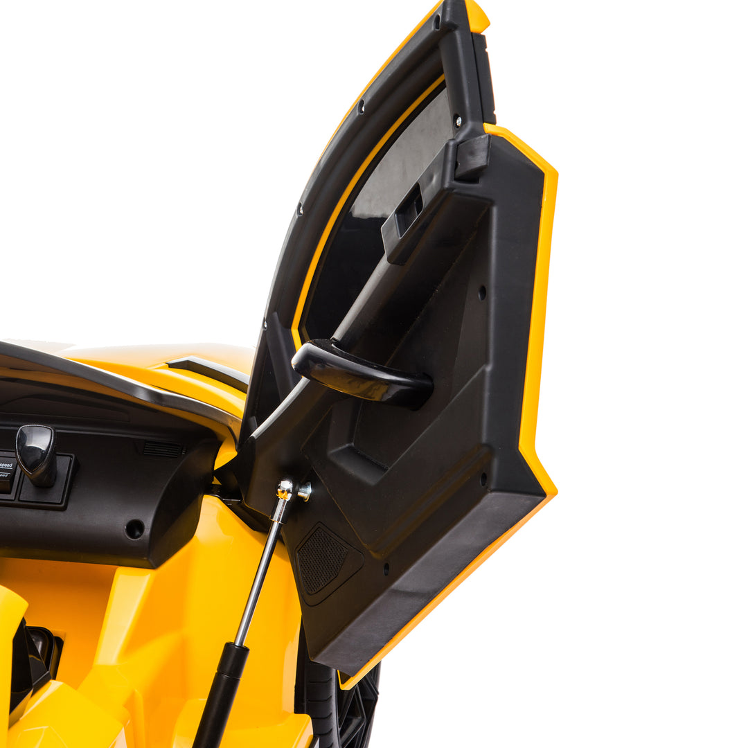 Lamborghini Aventador Licensed 12V Kids Electric Ride On Car Racing Car Toy with Parental Remote Control Battery-powered 2 Motors Music Lights for 3-8 Years Old Yellow