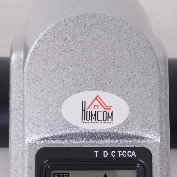 MCL Mini Exercise Bike, Portable Pedal Exerciser, Under Desk Bike with LCD Display for Legs and Arms Training, Silver Tone