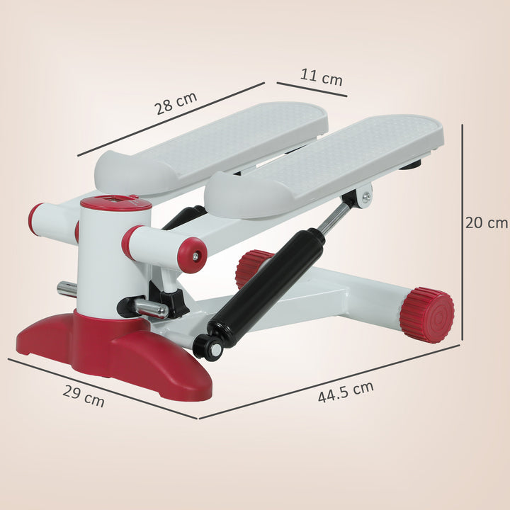 SPORTNOW Mini Stepper Machine, with LCD Monitor, Non-Slip Pedals, Grey