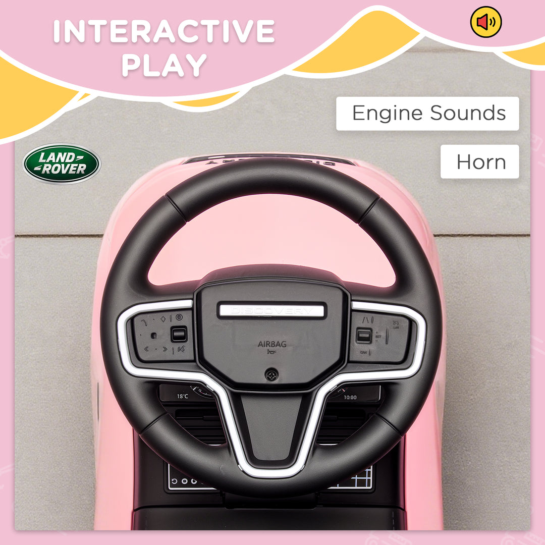MCL Land Rover Licensed Toddler Ride on Car with Horn, Engine Sounds, Under-Seat Storage, for 18-36 Months, Pink