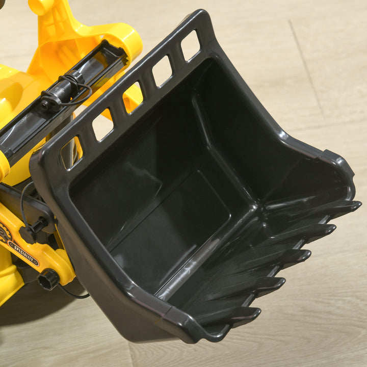 NO POWER 3 in 1 Ride On Toy Bulldozer Toddler Digger Excavator Scooter Storage Cart Toilet Pretend Play Construction Truck