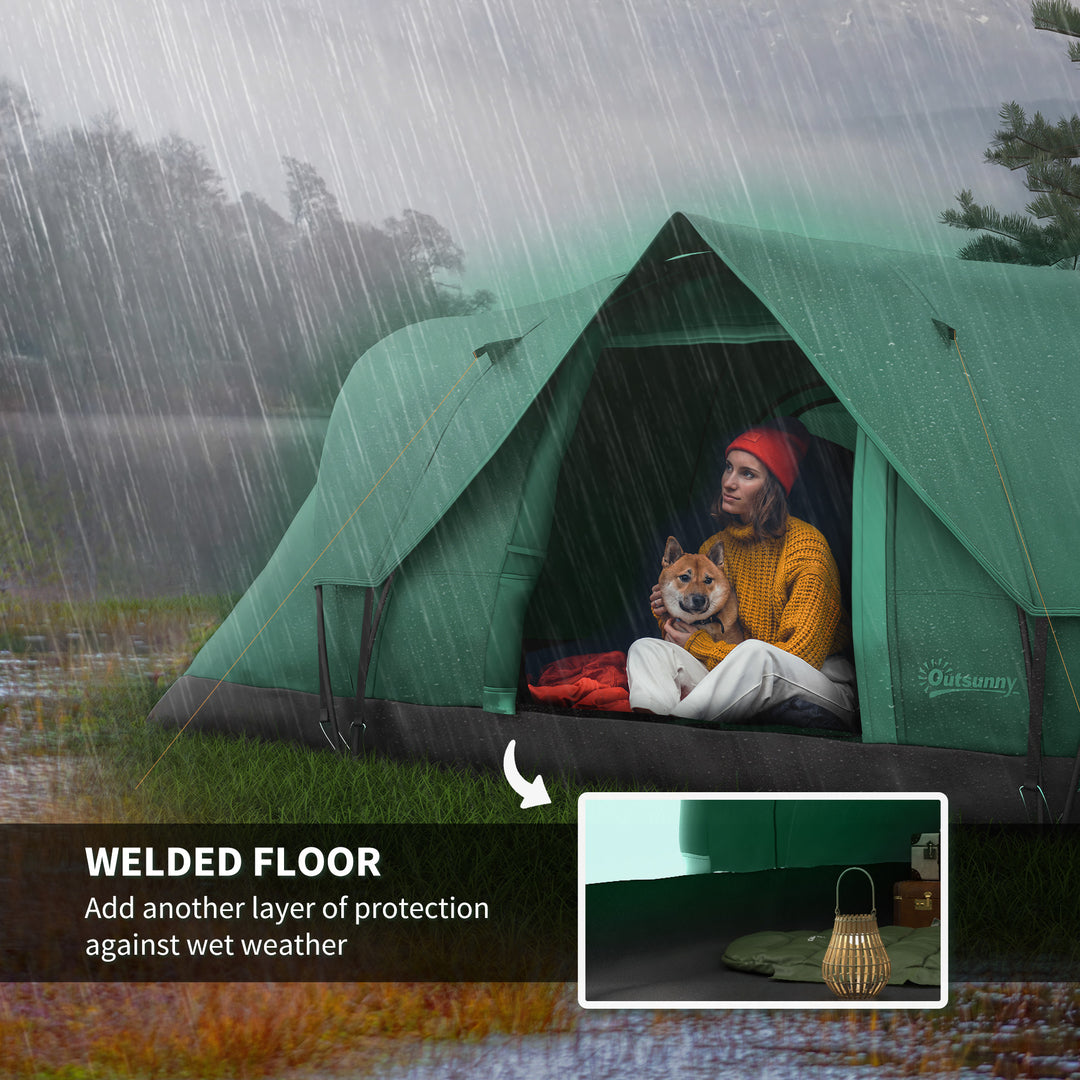 5-6 Man Dome Camping Tent - Dark Green