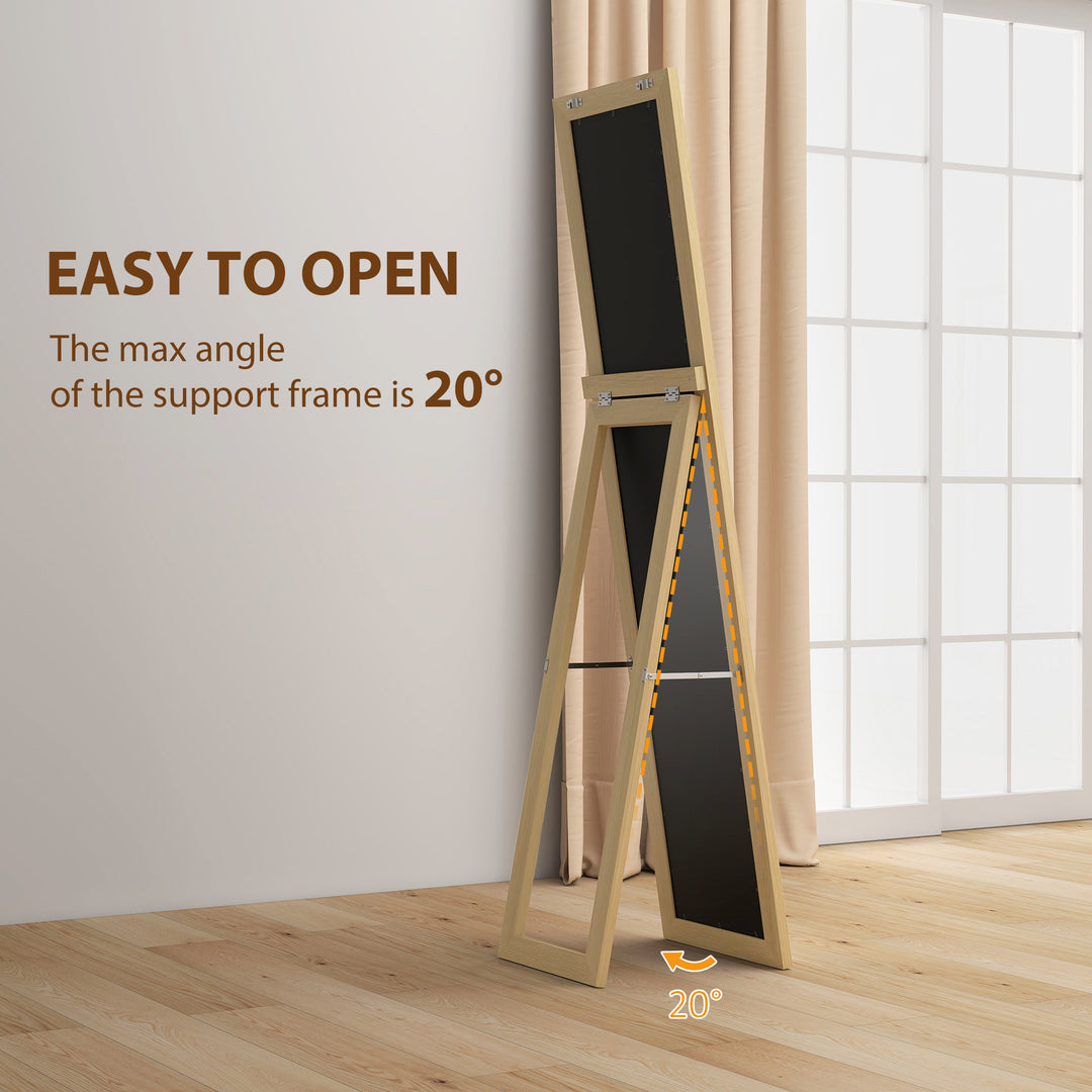 HOMCOM 37 x 157 cm Full Length Mirror - Natural