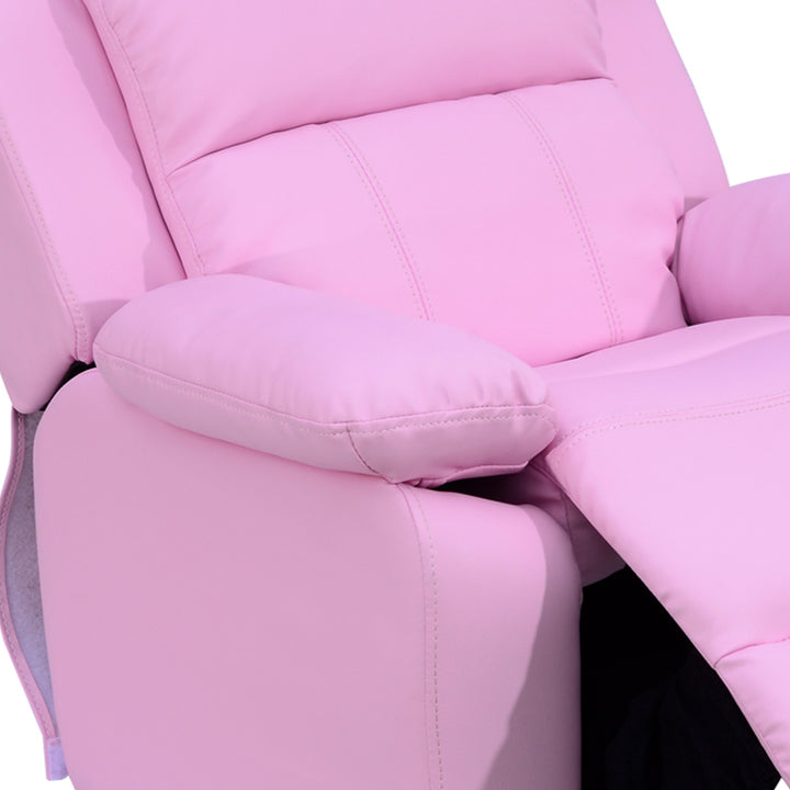 MCL Kids Sofa Armchair Toddler Recliner Children's  Chair Lounger Games Chair  PU Leather w/ Storage  (Pink)