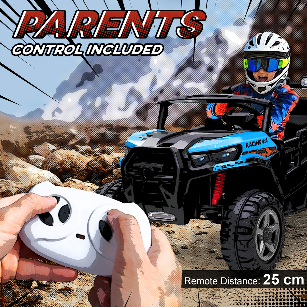 24V Electric Ride on Car, 2-Seater Electric Car for Kids with Remote, 